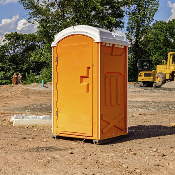 can i customize the exterior of the porta potties with my event logo or branding in Owaneco